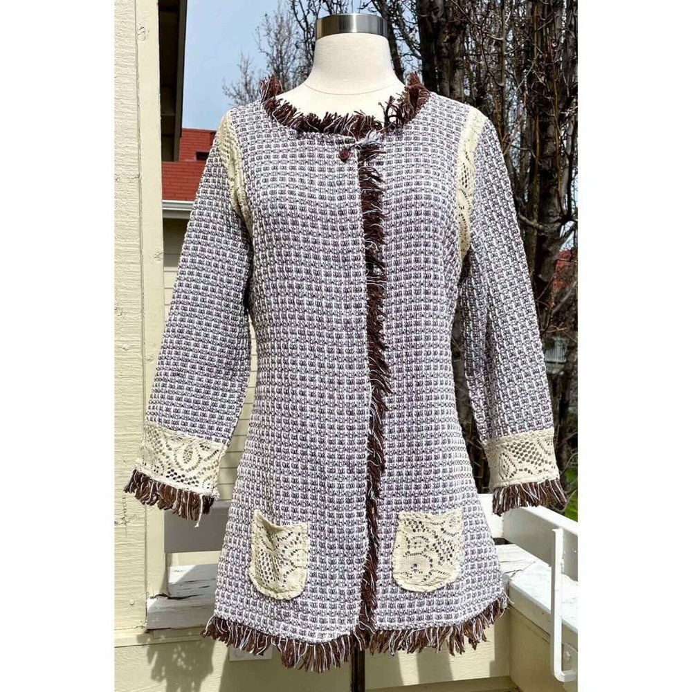 Almatrichi Spain Knit Tweed Jacket Sweater
